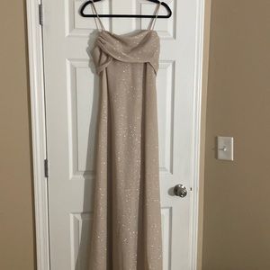 Black Tie Champagne Glitter Tulle Gown